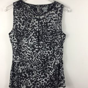 Ann Taylor 100% silk animal/ abstract print tank